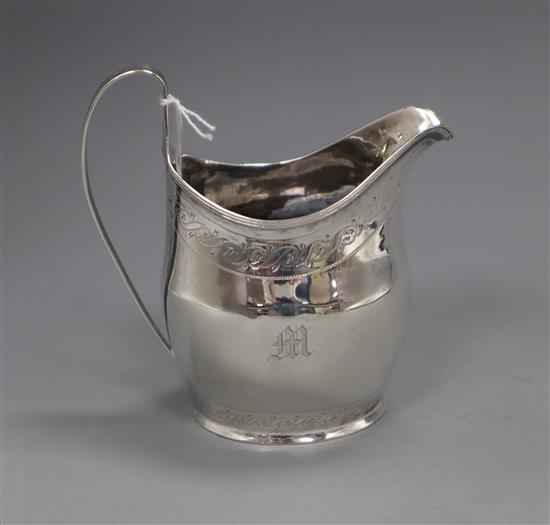 A George III silver helmet shaped cream jug by Peter, Ann & William Bateman, London, 1805,